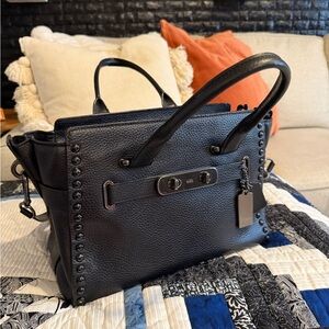 Coach Black Leather Satchel